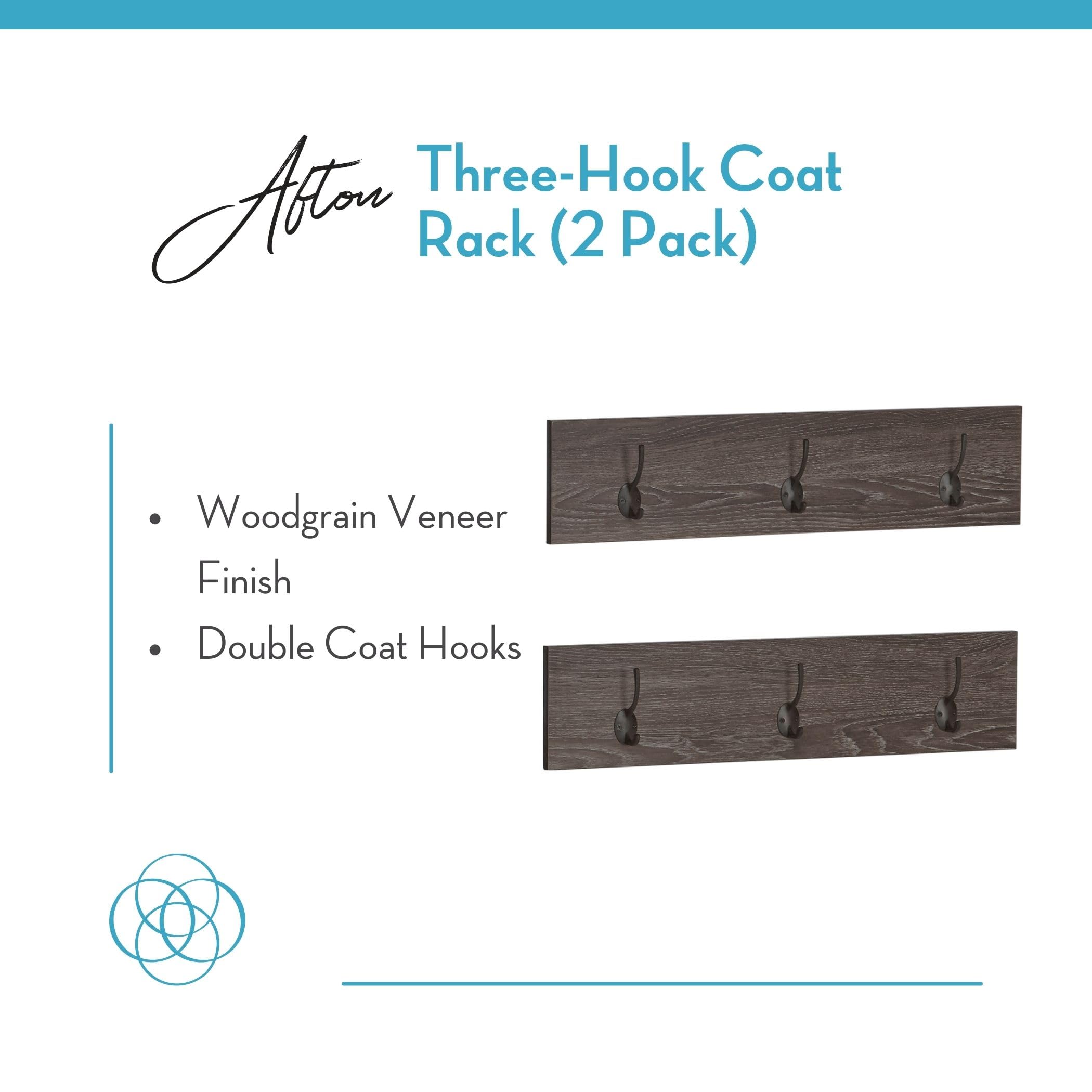 Afton 3-Hook Coat Rack (2 Pack) - Image 4