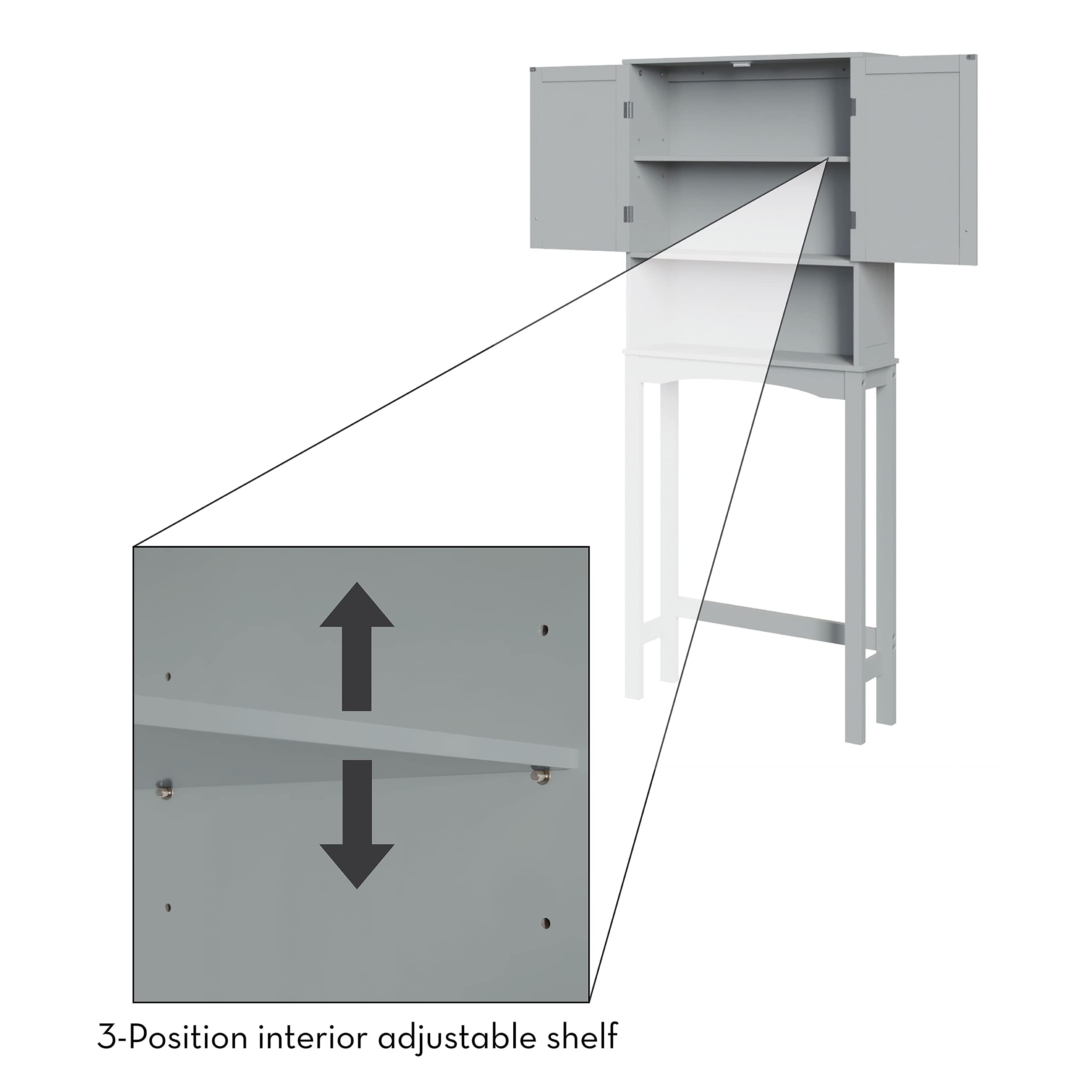 RiverRidge 06-091 Ashland Collection Spacesaver, Gray Cabinet, One-size - Image 7