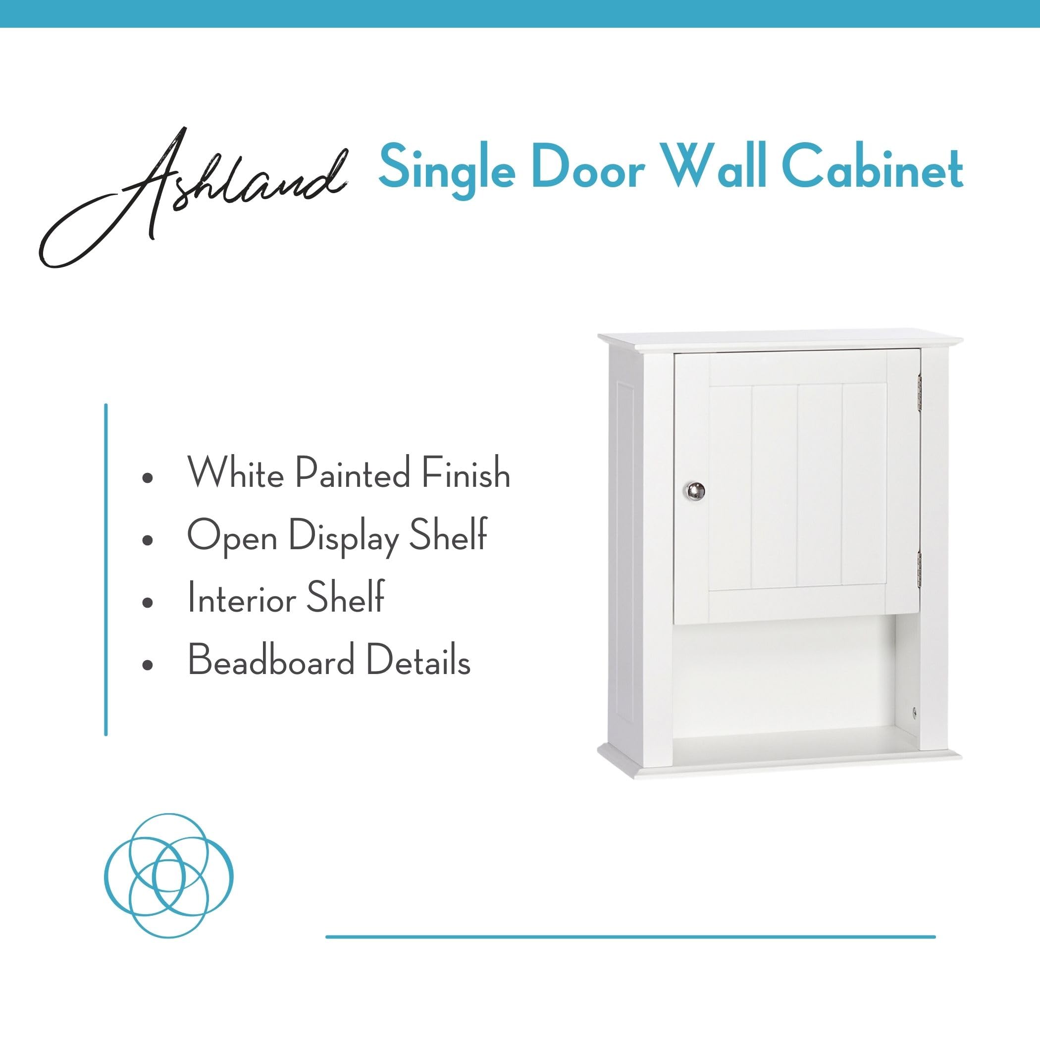 RiverRidge Ashland Bathroom Cabinet White Single Door Compact Wall Mount Storage Medicine Cabinet for Bathroom - Image 5