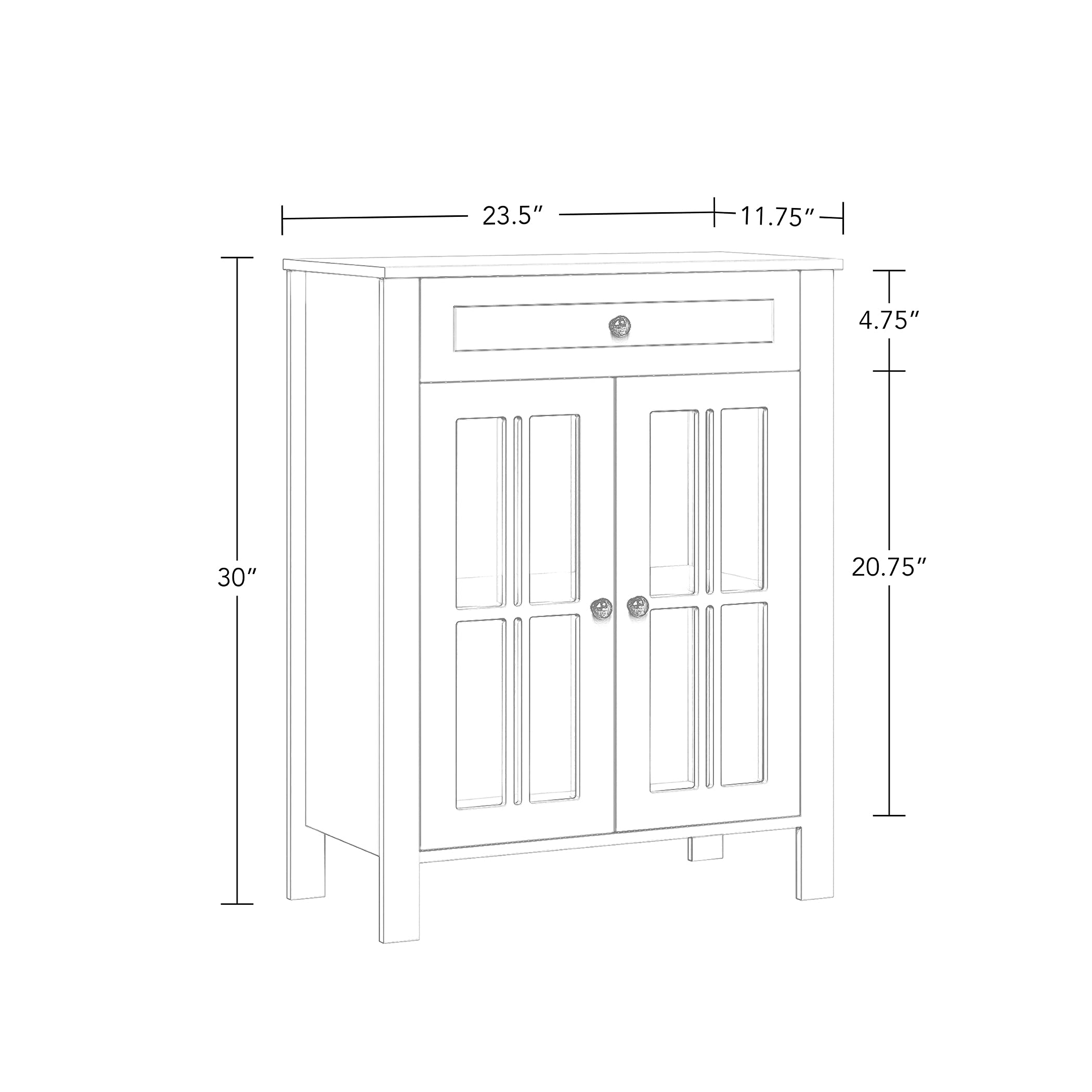 RiverRidge Danbury Two Door Floor Cabinet, White - Image 3