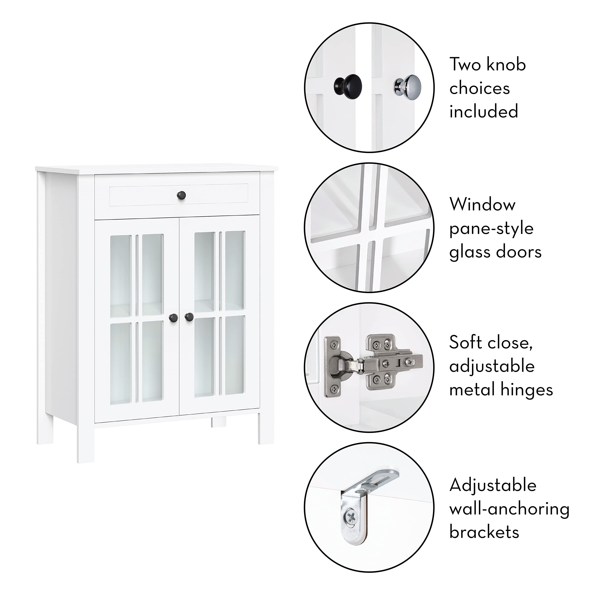 RiverRidge Danbury Two Door Floor Cabinet, White - Image 5