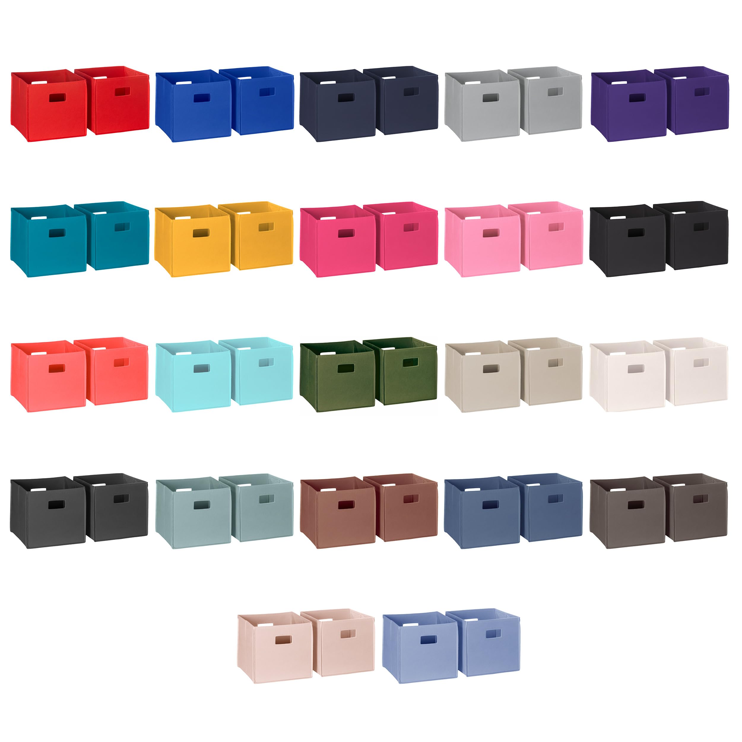 RiverRidge Folding Storage Bins with Handles Golden yellow Cube Storage Organizer for Closet, Bedroom & Playroom - Closet Organizers and Storage Set of 2 - Image 7