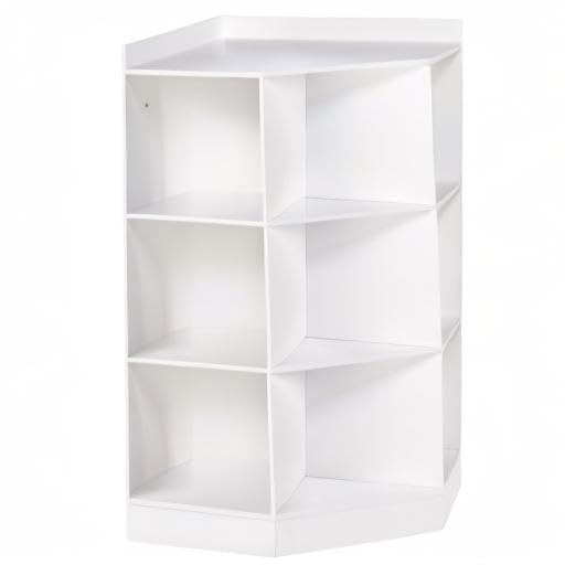 RiverRidge Home 6-Cubby, 3-Shelf Corner Cabinet for Kids, White - Image 6