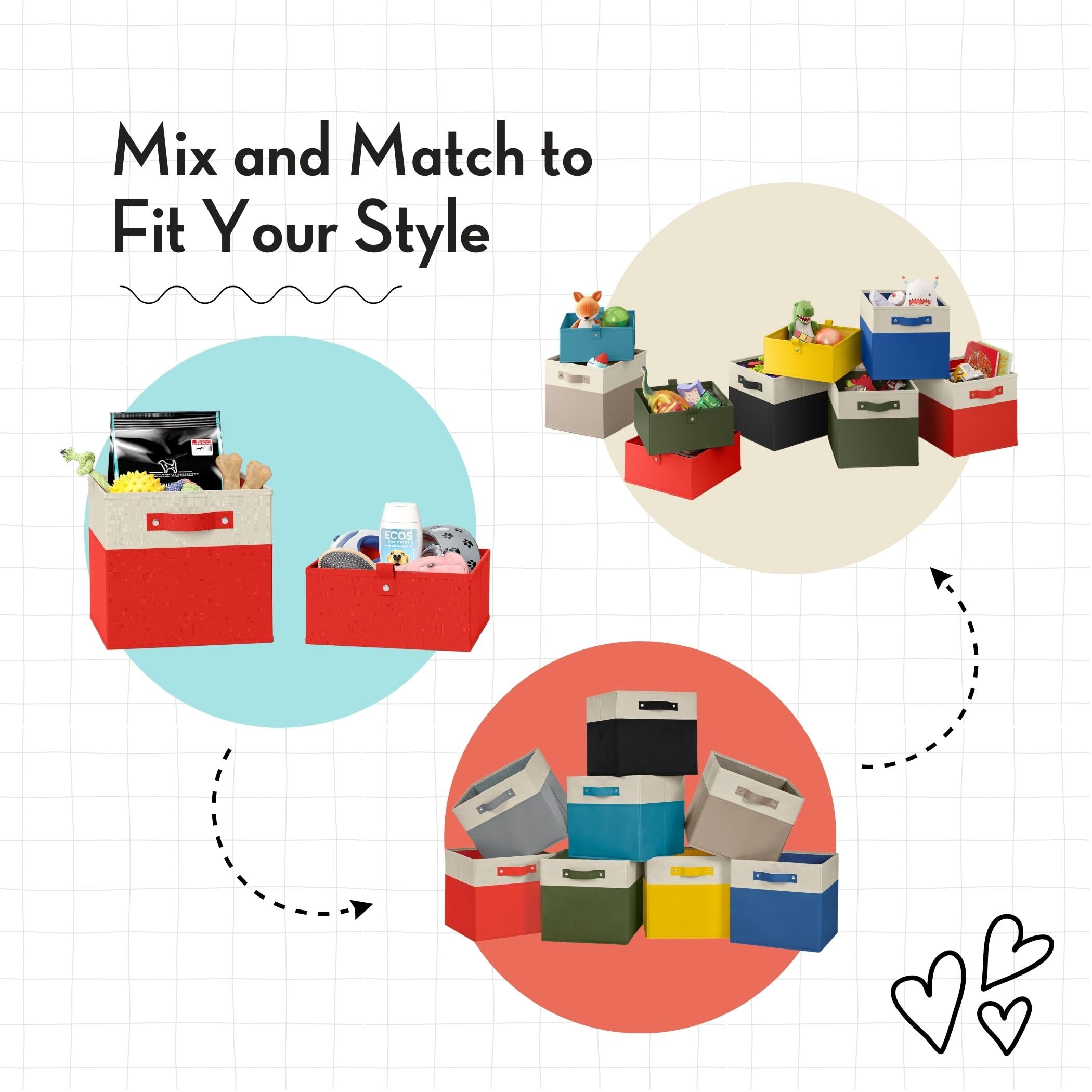 RiverRidge Kids storage bins - 10.5 Cube Storage Organizer with Handles – Olive Two-Tone closet organizers and storage for Toys, Shoes & More - Fits RiverRidge Cabinets - Image 6