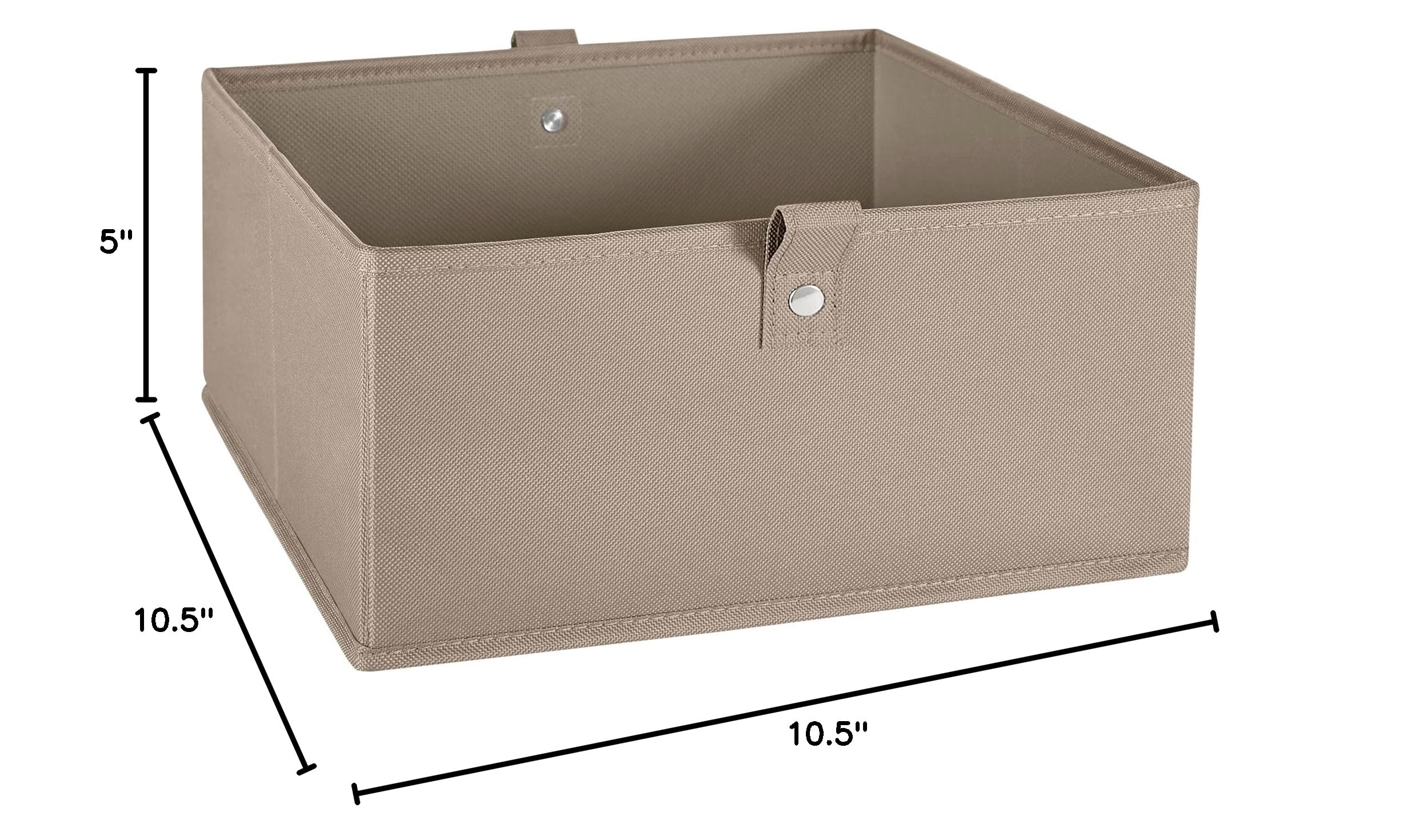 RiverRidge Kids 2pc 10.5in. W x 5in. H Folding Storage Bin Set - Taupe - Image 9