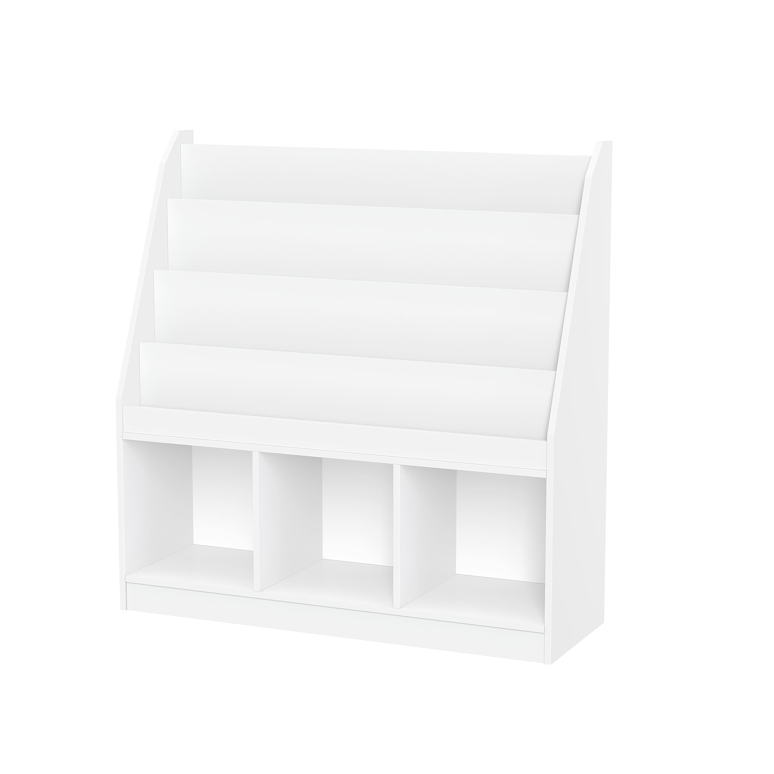 RiverRidge Kids 4 shelves Three Cubbies Bookrack, White (02-251), 11.81"D x 35"W x 36"H - Image 8