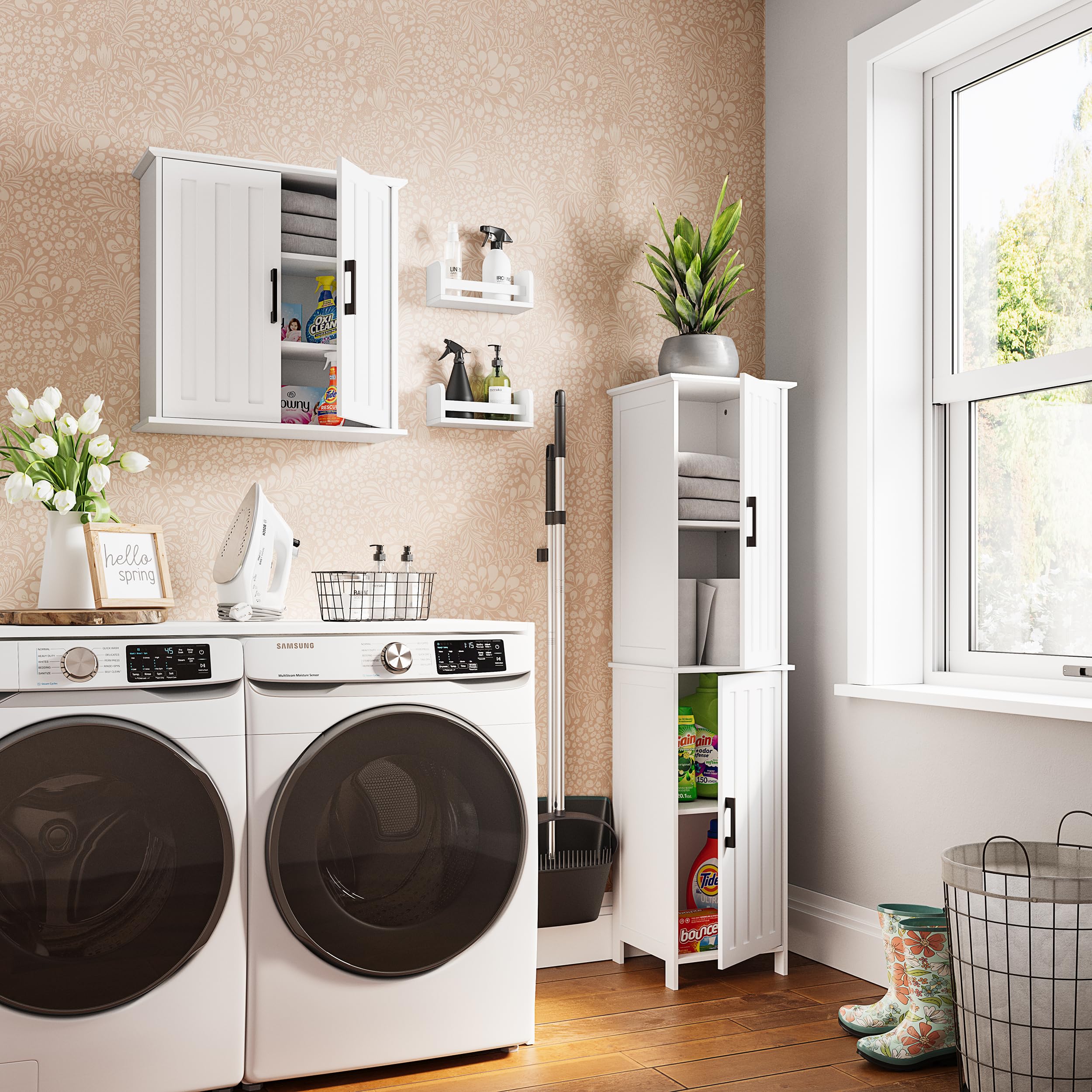 RiverRidge Monroe Cabinet with 2 Soft-Close Doors, Adjustable Shelves for Bathroom Storage - Conceal Clutter in Modern Style - Image 8