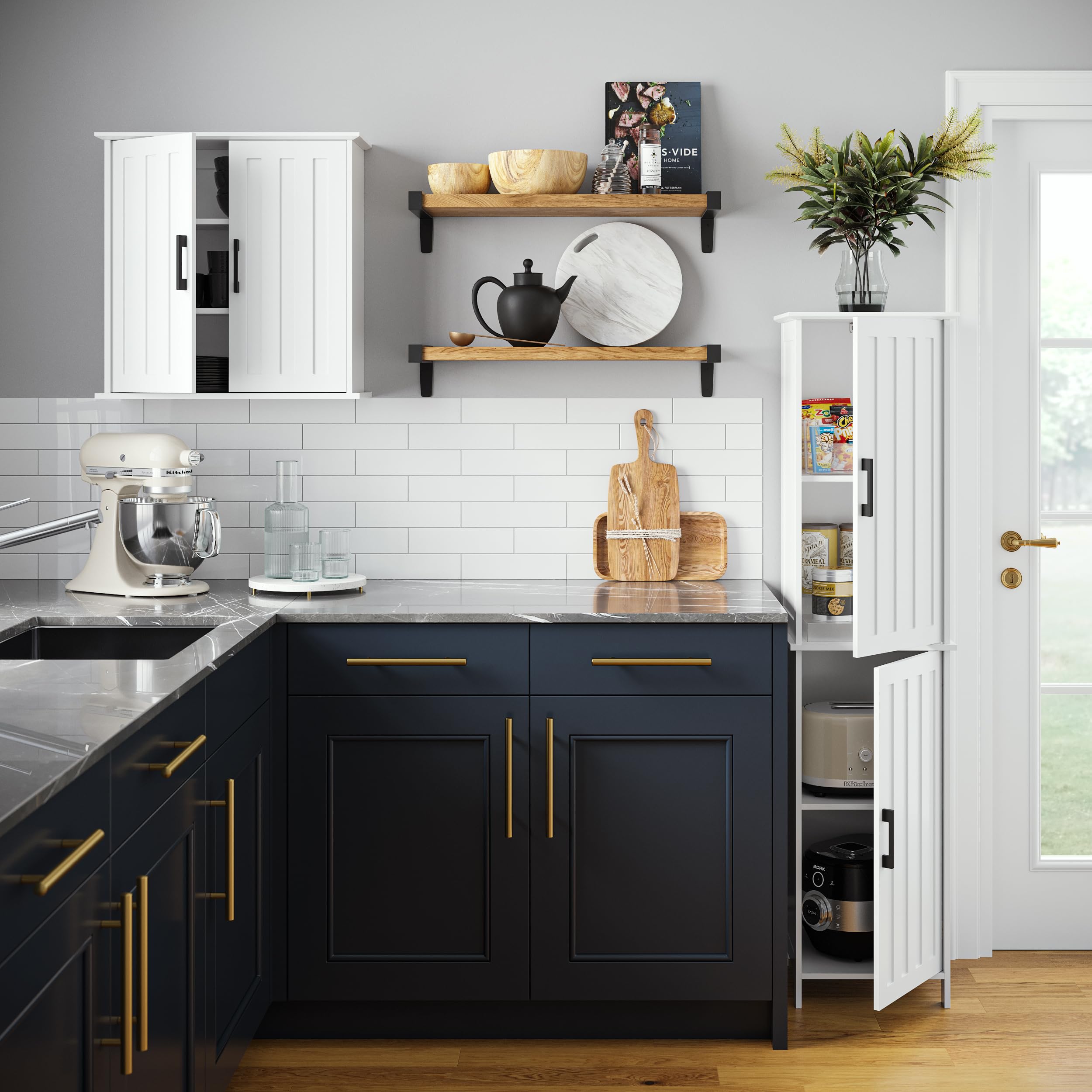 RiverRidge Monroe Cabinet with 2 Soft-Close Doors, Adjustable Shelves for Bathroom Storage - Conceal Clutter in Modern Style - Image 9