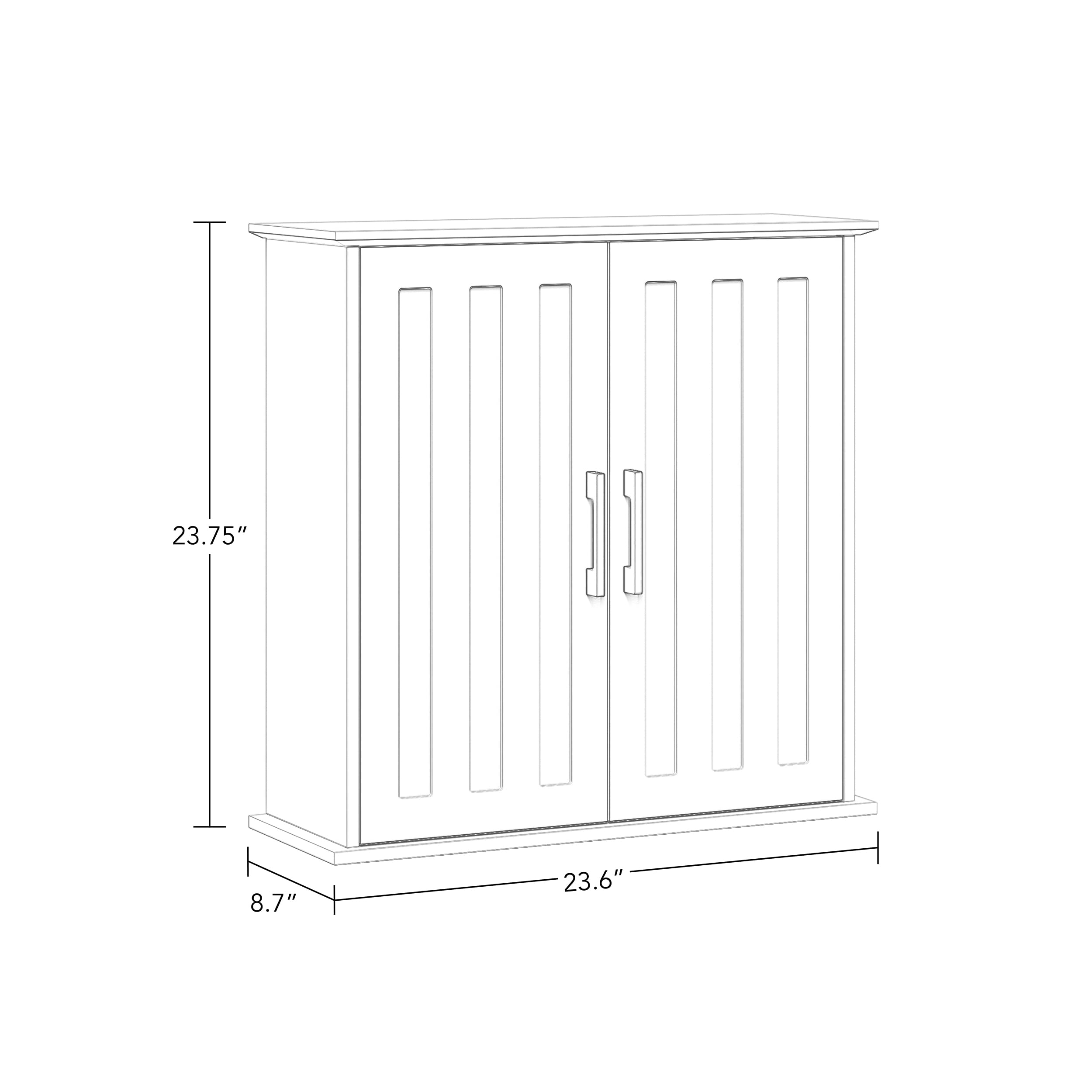 RiverRidge Monroe Two Door Wall Cabinet Over The Toilet Storage Cabinet with Soft-Close Doors - Medicine Cabinet with Adjustable Shelves - Image 3