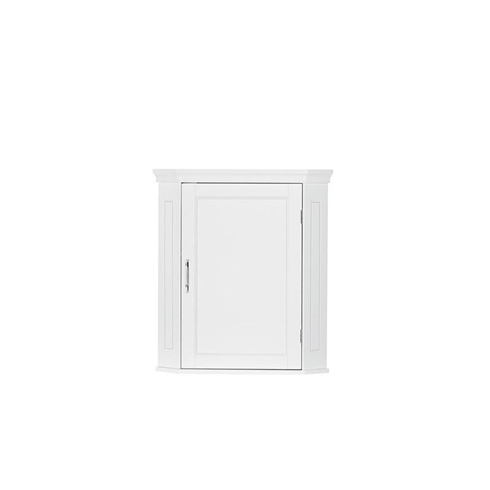 RiverRidge Somerset Corner Wall Bathroom Cabinet with an Adjustable Shelf, Inset Door, Two-Tone Handle - Space-Saving MDF Bathroom Cabinet for Toiletries - Image 6