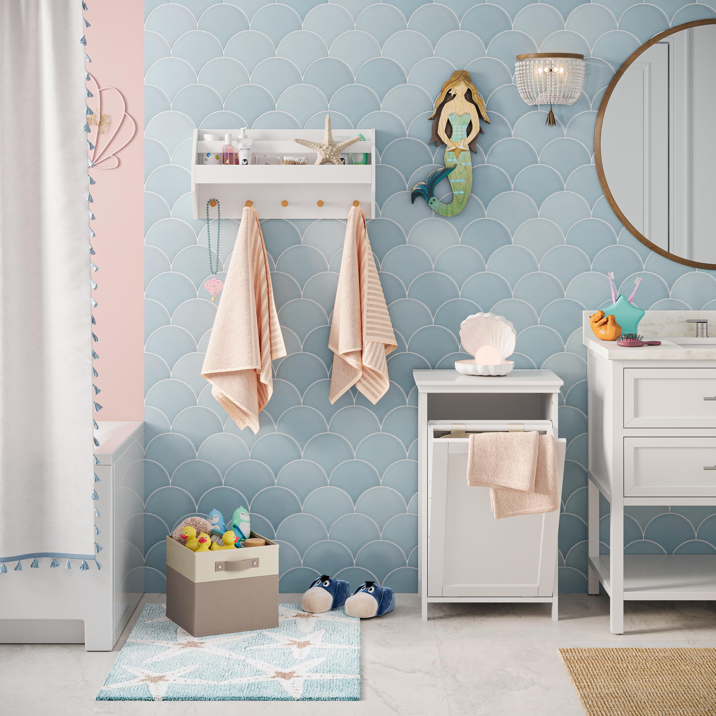 RiverRidge Somerset Tilt-Out Laundry Hamper, White - Image 9