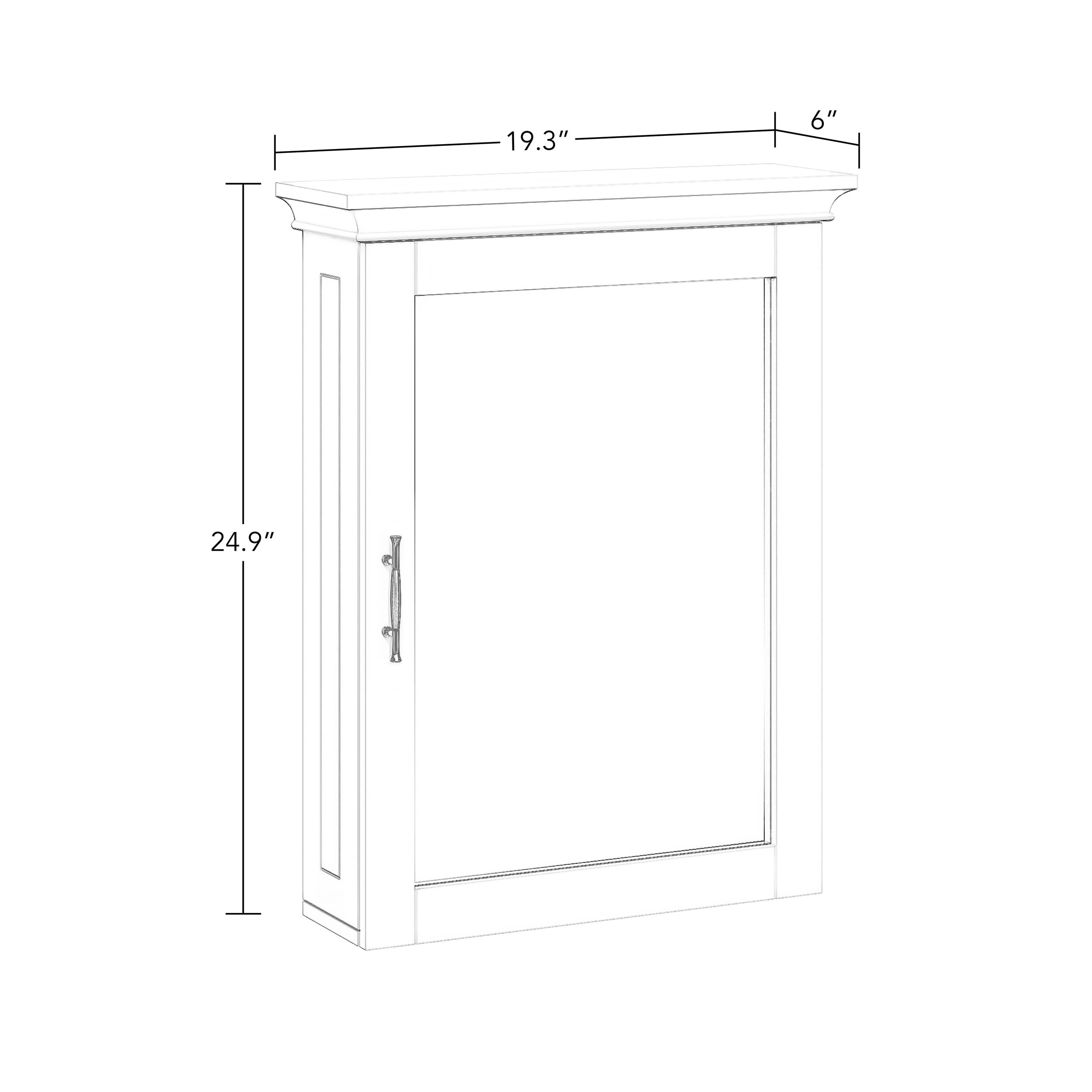 RiverRidge Somerset Wall Cabinet with Mirror Medicine Cabinet with Soft-Close Hinges & Adjustable Shelf Bathroom Mirror with Storage Shelves - Image 3