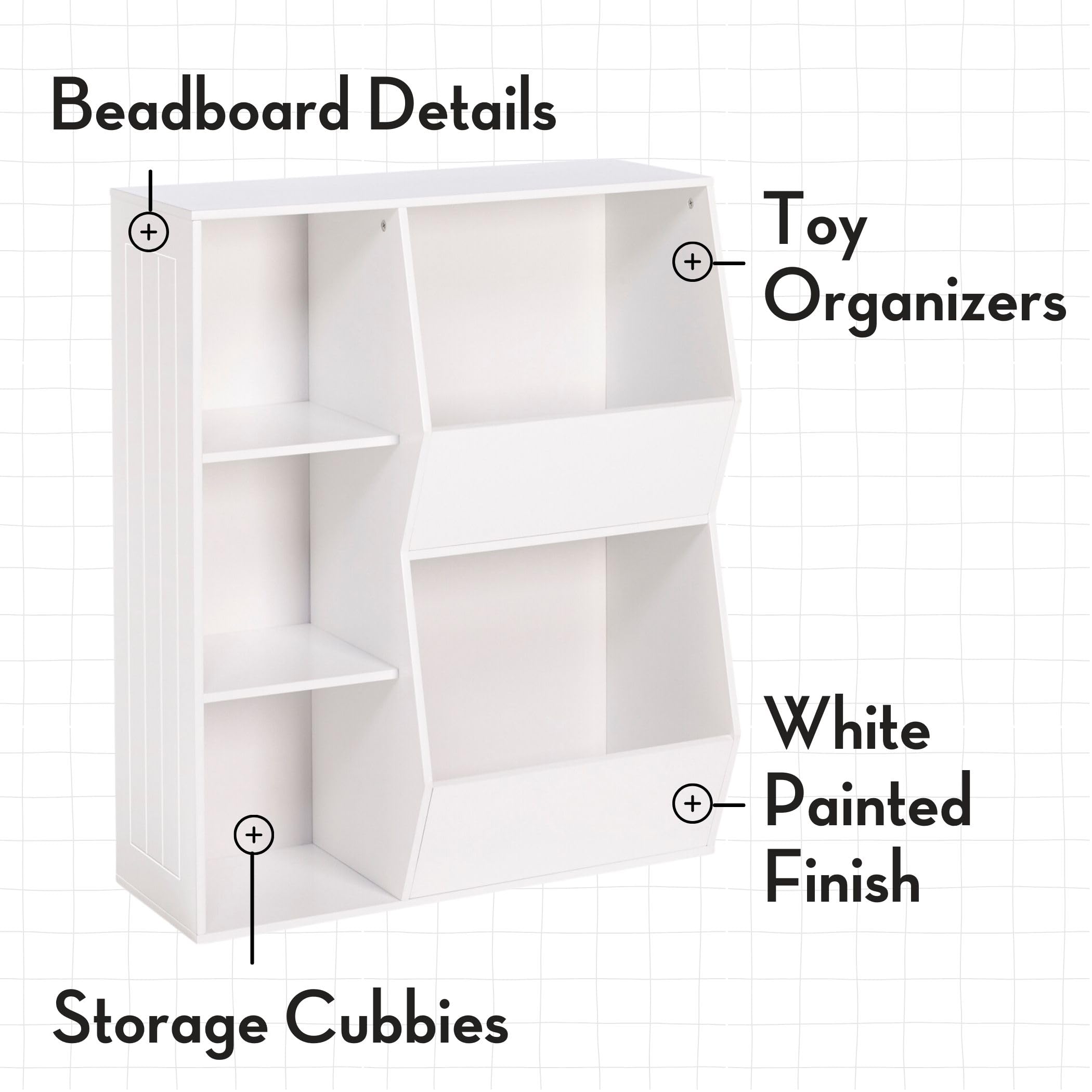 RiverRidge Toy Storage Organizer and Bookcase with Cubbies and Veggie Storage Bins for Home Organization Bookshelf and Containers for Organizing Kids' Toys - Image 4